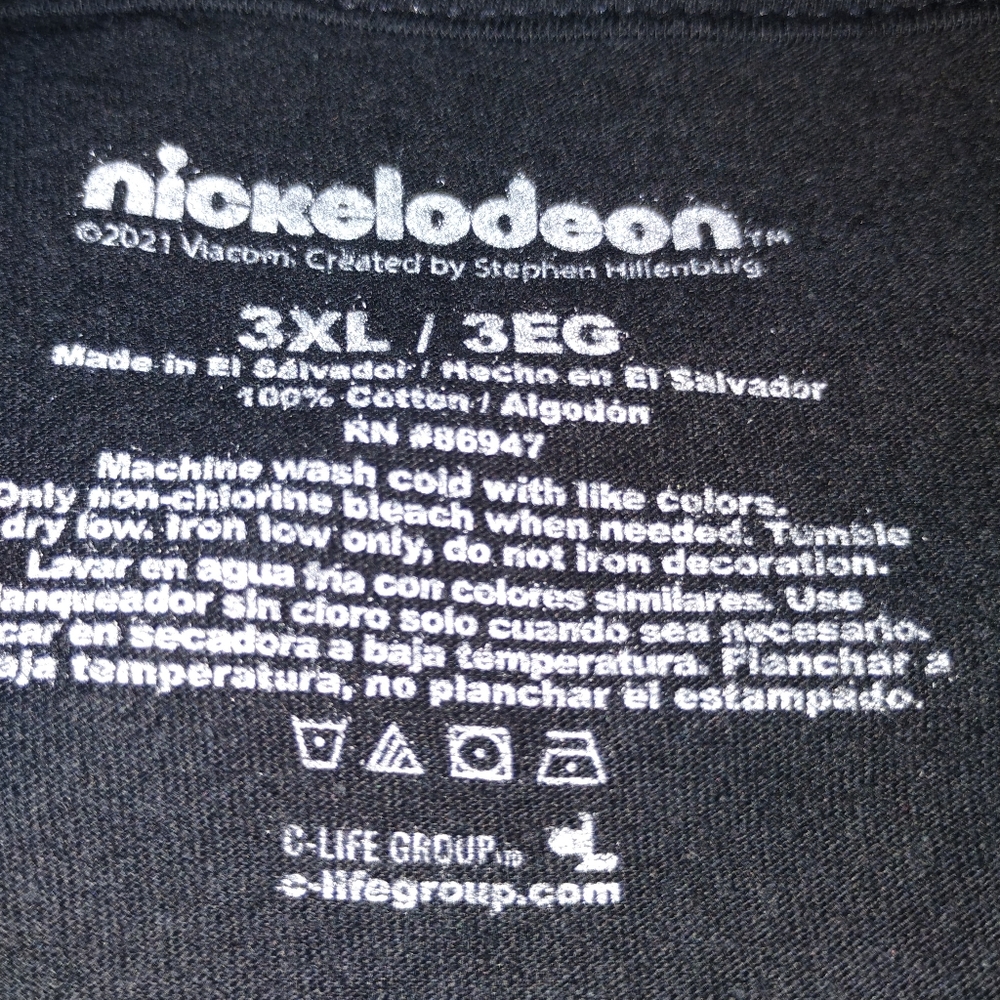 Men's Nickelodeon Black SpongeBob & Friends Graphic Tee with Colorful Bubble Art - Picture 4 of 4